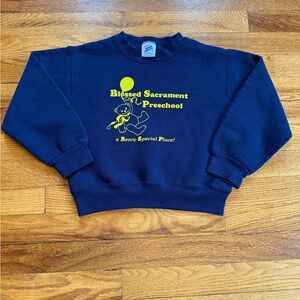 Vintage 90s Blessed Sacrament School Sweatshirt, Preschool Erie PA, Youth Small
